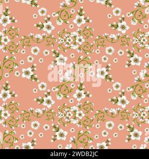 Splendido motivo ad acquerello di fiori bianchi scordami per Pasqua, matrimonio, mamma, San Valentino, compleanno, fabri primavera ed estate Foto Stock