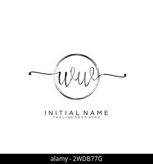 Logo WW iniziale con cerchio Illustrazione Vettoriale