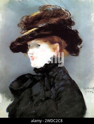 Édouard Manet - Mery Laurent au Chapeau Noir. Foto Stock