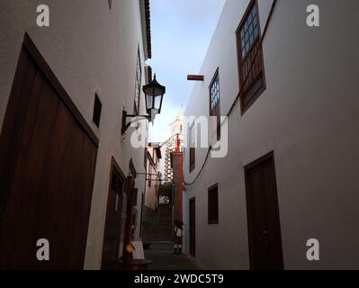 Garachico è un comune e una città sulla costa settentrionale di Tenerife, a circa 52 km a ovest della capitale Santa Cruz de Tenerife Foto Stock