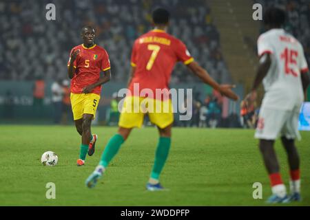 Punti salienti della partita tra Guinea e Gambia alla Coppa d'Africa 2023 Foto Stock