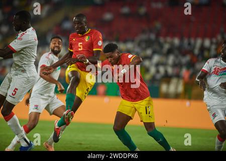 Punti salienti della partita tra Guinea e Gambia alla Coppa d'Africa 2023 Foto Stock