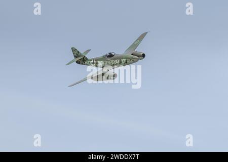 Messerschmitt me 262, in volo al Royal International Air Tattoo 2023. Foto Stock