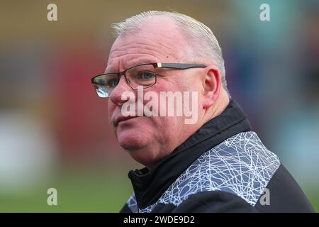 Stevenage, Regno Unito. 20 gennaio 2024. Steve Evans manager dello Stevenage davanti al match di Sky Bet League 1 Stevenage vs Barnsley al Lamex Stadium, Stevenage, Regno Unito, 20 gennaio 2024 (foto di Gareth Evans/News Images) a Stevenage, Regno Unito il 1/20/2024. (Foto di Gareth Evans/News Images/Sipa USA) credito: SIPA USA/Alamy Live News Foto Stock