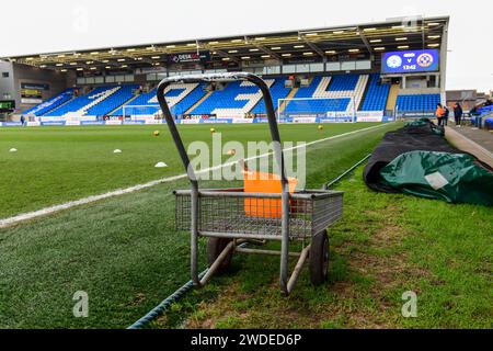 Peterborough sabato 20 gennaio 2024. Vista generale all'interno dello stadio durante la partita della Sky Bet League 1 tra Peterborough e Shrewsbury Town a London Road, Peterborough, sabato 20 gennaio 2024. (Foto: Kevin Hodgson | mi News) crediti: MI News & Sport /Alamy Live News Foto Stock