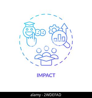 Concetto di icona impatto gradiente semplice linea sottile Illustrazione Vettoriale