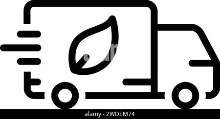 Icona per la logistica ecologica, la consegna Illustrazione Vettoriale