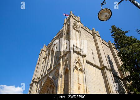 L'Abbey Gate nella storica città di Bury St Edmunds, Suffolk, Inghilterra Foto Stock