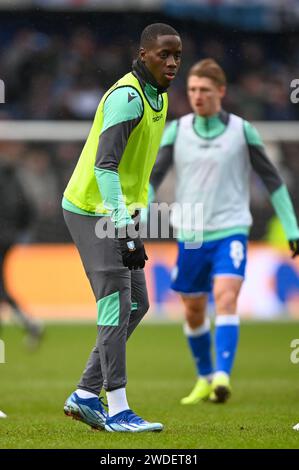 Durante il match per lo Sky Bet Championship Sheffield Wednesday vs Coventry City a Hillsborough, Sheffield, Regno Unito, 20 gennaio 2024 (foto di Craig Cresswell/News Images) Foto Stock