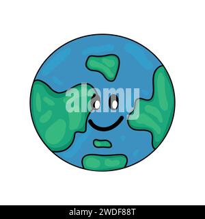 Illustrazione Earth Happy Vector Illustrazione Vettoriale