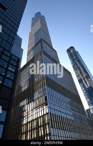 Famosi grattacieli di Hudson Yards, quartiere sul lato ovest di Midtown Manhattan, New York City Foto Stock