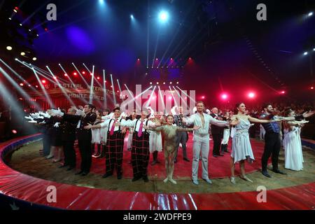 Monaco, Francia. 20 gennaio 2024. © PHOTOPQR/NICE MATIN/Cyril Dodergny ; Monaco ; 20/01/2024 ; Monaco le 20/01/2023 - Chapiteau Fontvieille - 46eme Festival du Cirque de Monte-Carlo - finale 46° Festival Internazionale del circo a Monte Carlo il 20 gennaio 2024. Credito: MAXPPP/Alamy Live News Foto Stock