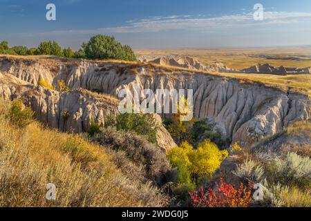 Le terre calcaree del Badlands Nationl Park, South Dakota, USA. Foto Stock