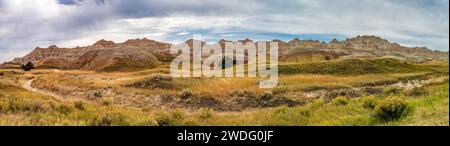 Le terre calcaree del Badlands Nationl Park, South Dakota, USA. Foto Stock