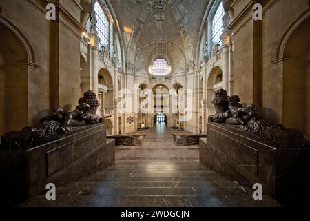 Neues Rathaus, vista interna, palazzo Wilhelminian-come magnifico edificio in stile eclettico, Hannover, bassa Sassonia, Germania Foto Stock