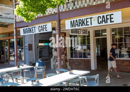 Centro città di Mudgee, Market Street Cafe e caffetteria, New South Wales, Australia, 2024 Foto Stock