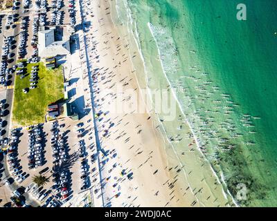 Sea Dog Weekluy Surfski Race a Fish Hoek, Sud Africa Foto Stock