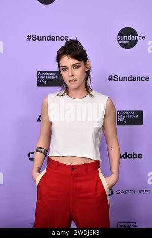 Park City, Stati Uniti. 20 gennaio 2024. Kristen Stewart partecipa alla premiere "Love Lies Bleeding" durante il Sundance Film Festival 2024 al Rey Theatre il 20 gennaio 2024 a Park City, Utah. Foto: C Flanigan/imageSPACE credito: Imagespace/Alamy Live News Foto Stock