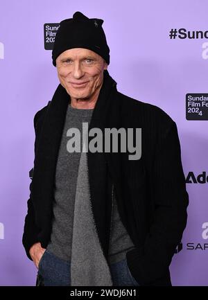 Park City, Stati Uniti. 20 gennaio 2024. Ed Harris partecipa alla premiere "Love Lies Bleeding" durante il Sundance Film Festival 2024 al Rey Theatre il 20 gennaio 2024 a Park City, Utah. Foto: C Flanigan/imageSPACE/Sipa USA credito: SIPA USA/Alamy Live News Foto Stock