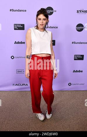 Park City, Stati Uniti. 20 gennaio 2024. Kristen Stewart partecipa alla premiere "Love Lies Bleeding" durante il Sundance Film Festival 2024 al Rey Theatre il 20 gennaio 2024 a Park City, Utah. Foto: C Flanigan/imageSPACE/Sipa USA credito: SIPA USA/Alamy Live News Foto Stock