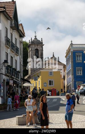 Sintra, Portogallo - 14 settembre 2023. Edificio nel centro storico della città Foto Stock