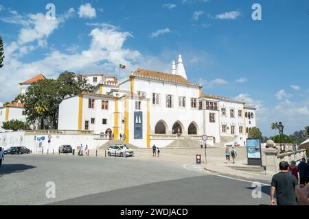 Sintra, Portogallo - 14 settembre 2023. Palazzo Nazionale di Sintra Foto Stock