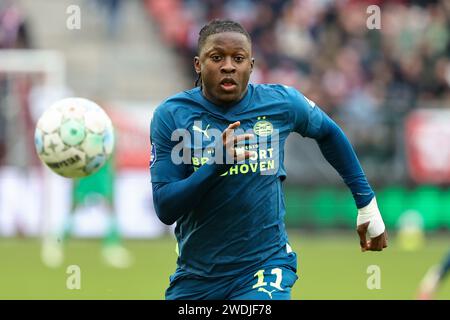 UTRECHT, 21-01-2024, Stadion Galgenwaard, Stadium of FC Utrecht, Dutch Eredivisie season 2023/2024, Utrecht - PSV, giocatore PSV Johan Bakayoko credito: Pro Shots/Alamy Live News Foto Stock