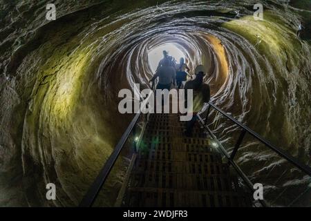 Città grotta di Uplistsikhe antica città pre-cristiana scavata nella roccia e monastero in Georgia, Europa orientale Foto Stock