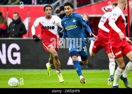 UTRECHT - Malik Tillman del PSV Eindhoven durante la partita olandese Eredivisie tra FC Utrecht e PSV Eindhoven allo stadio Galgenwaard il 21 gennaio 2024 a Utrecht, Paesi Bassi. ANP OLAF KRAAK Foto Stock