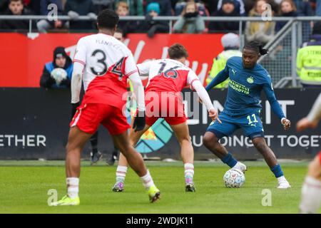 UTRECHT, 21-01-2024, Stadion Galgenwaard, Stadium of FC Utrecht, Dutch Eredivisie season 2023/2024, Utrecht - PSV, giocatore PSV Johan Bakayoko credito: Pro Shots/Alamy Live News Foto Stock