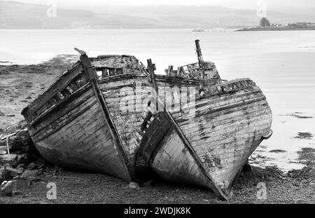 Naufragio su una spiaggia Foto Stock