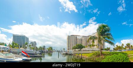 Panoramic view of Fort Lauderdale on a sunny day. Florida, USA Foto Stock