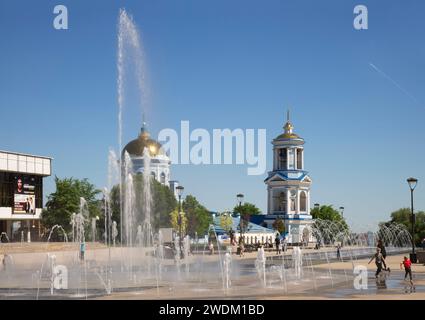 Piazza sovietica a Voronezh. La Russia Foto Stock