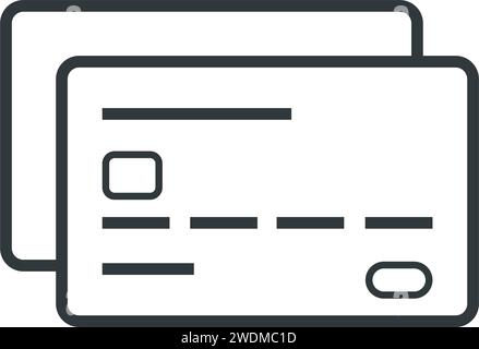 Icona isolata delle carte di credito e dei pagamenti elettronici Illustrazione Vettoriale