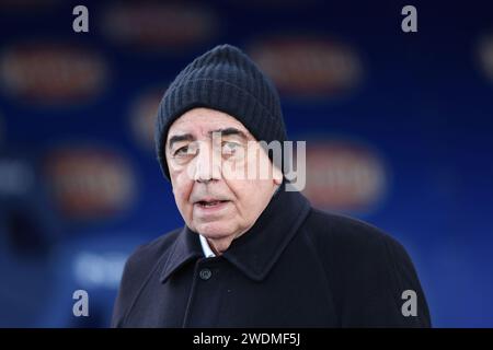 Adriano Galliani (Monza) durante la partita italiana di serie A tra Empoli 3-0 Monza allo Stadio Carlo Castellani il 21 gennaio 2024 ad Empoli, Italia. Credito: Maurizio Borsari/AFLO/Alamy Live News Foto Stock