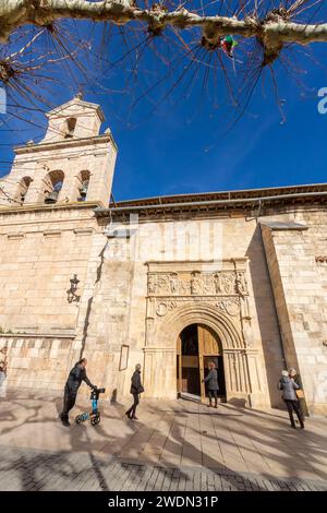 Chiesa di San Martín de Tours nella città di Briviesca, provincia di Burgos, Spagna Foto Stock