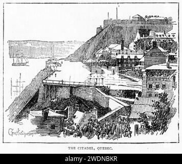 Incisione della Cittadella, Quebec, Canada Foto Stock