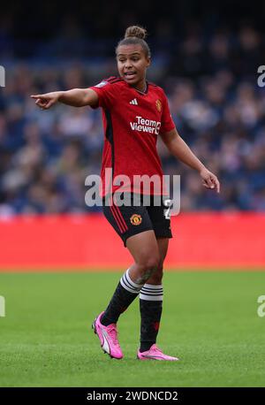 Londra, Regno Unito. 21 gennaio 2024. Nikita Parris del Manchester United durante la fa Women's Super League match a Stamford Bridge, Londra. Il credito fotografico dovrebbe leggere: David Klein/Sportimage credito: Sportimage Ltd/Alamy Live News Foto Stock