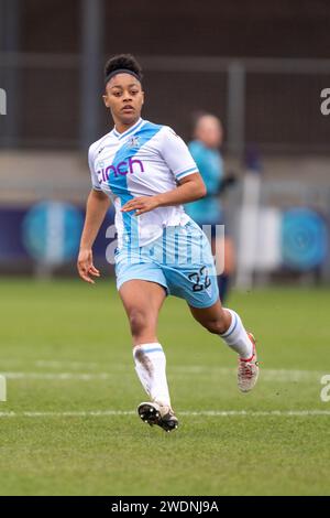 Dratford, Regno Unito. 21 gennaio 2024. Princes Park, Dartford, Inghilterra, 21 gennaio 2024 l'attaccante del Crystal Palace Araya Dennis (22) durante l'incontro fa Womens Championship tra London City Lionesses e Crystal Palace al Princes Park, Dartford, Inghilterra (Stephen Flynn/SPP) credito: SPP Sport Press Photo. /Alamy Live News Foto Stock