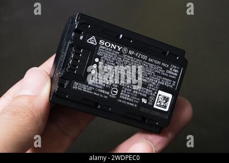 HCMC, VN - gennaio 2024. Fotocamera Mirrorless Sony Alpha A9 Foto Stock