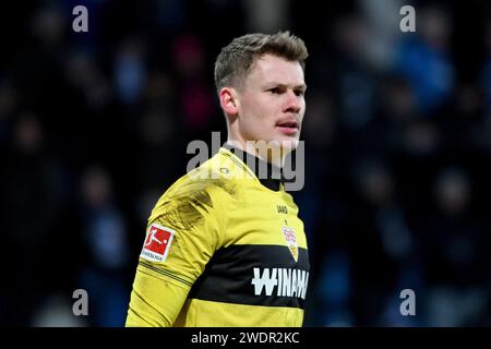 Bochum, Deutschland. 20 gennaio 2024. Fussball; Spieltag 18; 1. Bundesliga; Saison 20223/2024; VfL Bochum gegen VfB Stuttgart am 20.01.2024 a Bochum. UBz: 33 TW Alexander Nuebel, VfB Stuttgart. Credito: dpa/Alamy Live News Foto Stock