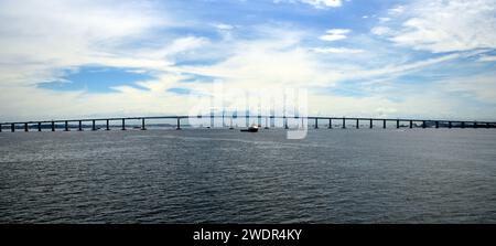 Ponte Presidente Costa e Silva, ponte, Rio Niteroi, fiume, Rio de Janeiro, Brezil Foto Stock