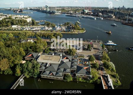 Amsterdam, vista panoramica della città dalla torre A'DAM Foto Stock