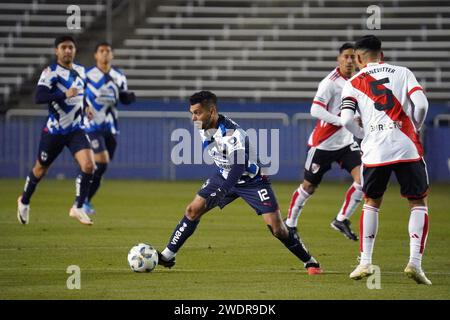 Non esclusiva: 17 gennaio 2024, Dallas, Texas, USA: L'ala destra di Monterrey Jesus Corona in azione durante l'amichevole partita di calcio internazionale tra cui Foto Stock