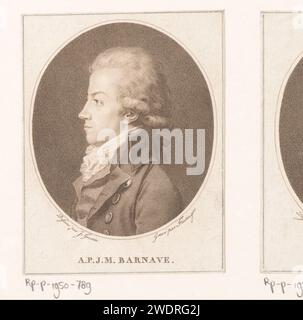 Ritratto Van Antoine Pierre Joseph Marie Barns, Franz Gabriel Fiesinger, 1790 - 1807 carta stampata persone storiche Foto Stock