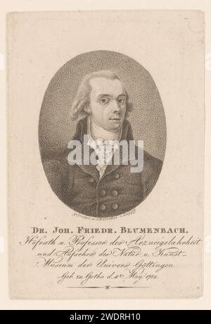 Ritratto van Johann Friedrich Blumenbach, Johan Friedrich Schrötter, 1780 - 1836 stampa Leipzig paper Historical Persons Foto Stock