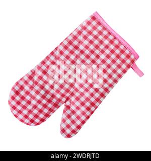 Guanto da forno isolato su sfondo bianco Foto Stock