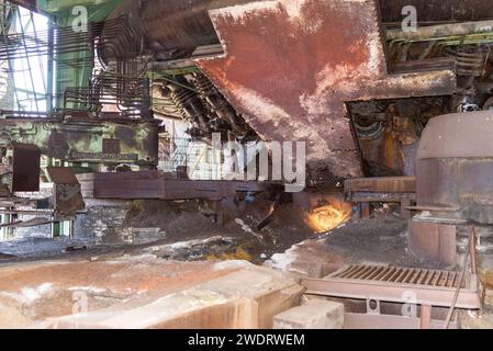 Hattingen, Germania - 9 agosto 2022: Altoforno di Henrichshutte, un'acciaieria dismessa. Oggi è un famoso sito museale dell'area della Ruhr, ha Foto Stock