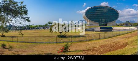 Veduta degli uffici aziendali di MCB St-Jean, Quatre Bornes, Mauritius, Oceano Indiano, Africa Foto Stock