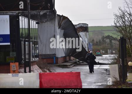 Ex stabilimento Sony Fire, Bridgend Industrial Estate, Galles del Sud Foto Stock